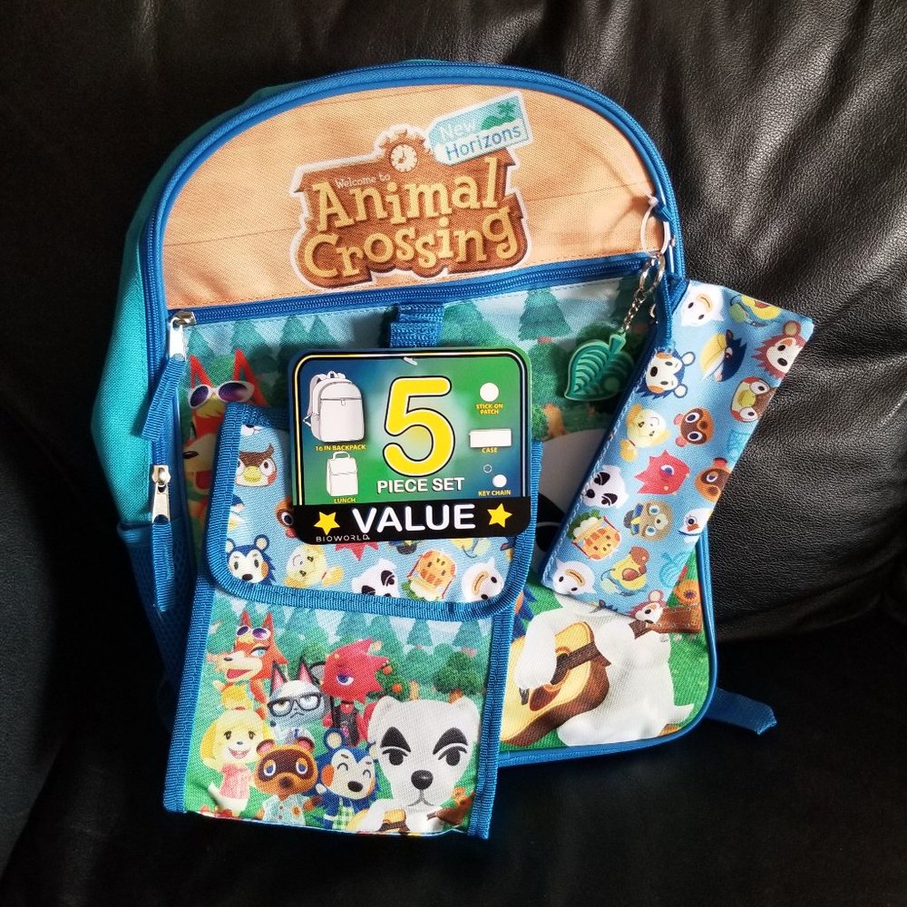 5 piece Animal Crossing Backpack